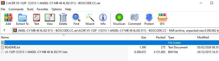 BIOS ACER V5-132P  (12313-1 ANGEL-CY MB 48 4LJ02 011)