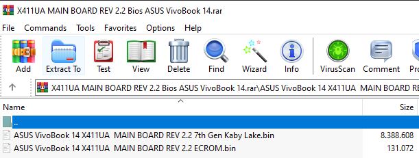 ASUS Vivobook X411UA MAIN BOARD REV 2.2 Bios